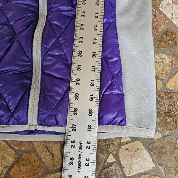 Gerry Down Kids' Quilted Puffer Jacket With Hood Purple & Gray Size Medium - Picture 11 of 12